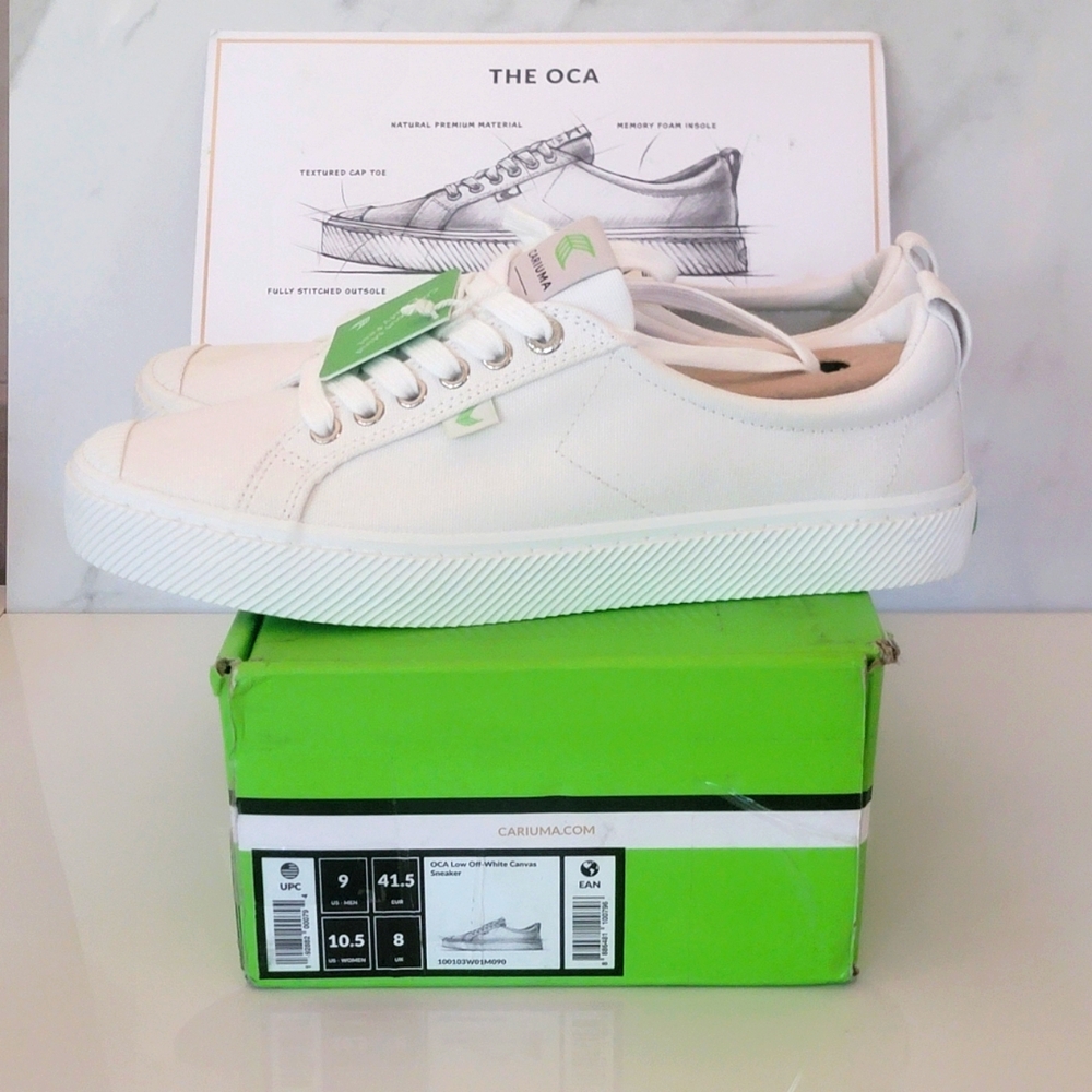 Cariuma | Low Off-White Canvas Sneakers Size 10.5 Women's